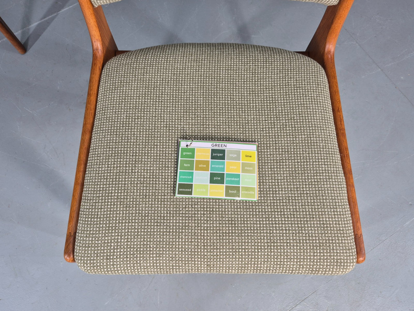 6 Vintage Johannes Dining Chairs Teak Frame 1970s Danish Retro New Seats EB12166