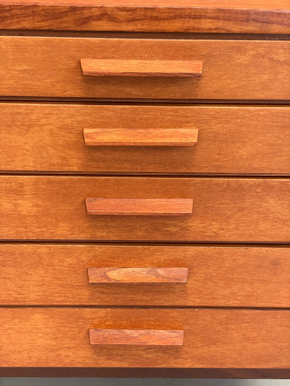 Vintage Chest Of Drawers Teak 1960s Danish Mid Century Bedroom Storage EB12608