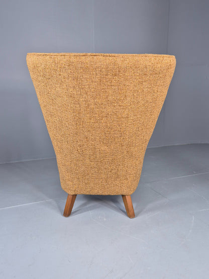 Vintage Mid Century Armchair Slagelse Mobelvaerk 1950s Newly Upholstered EB12790