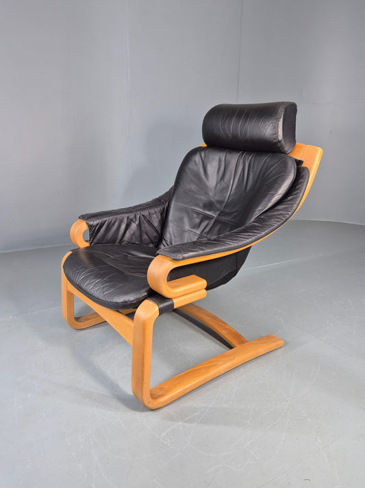 Vintage Danish Lounge Chair Skippers Apollo Mid Century 1970s Retro EB12124