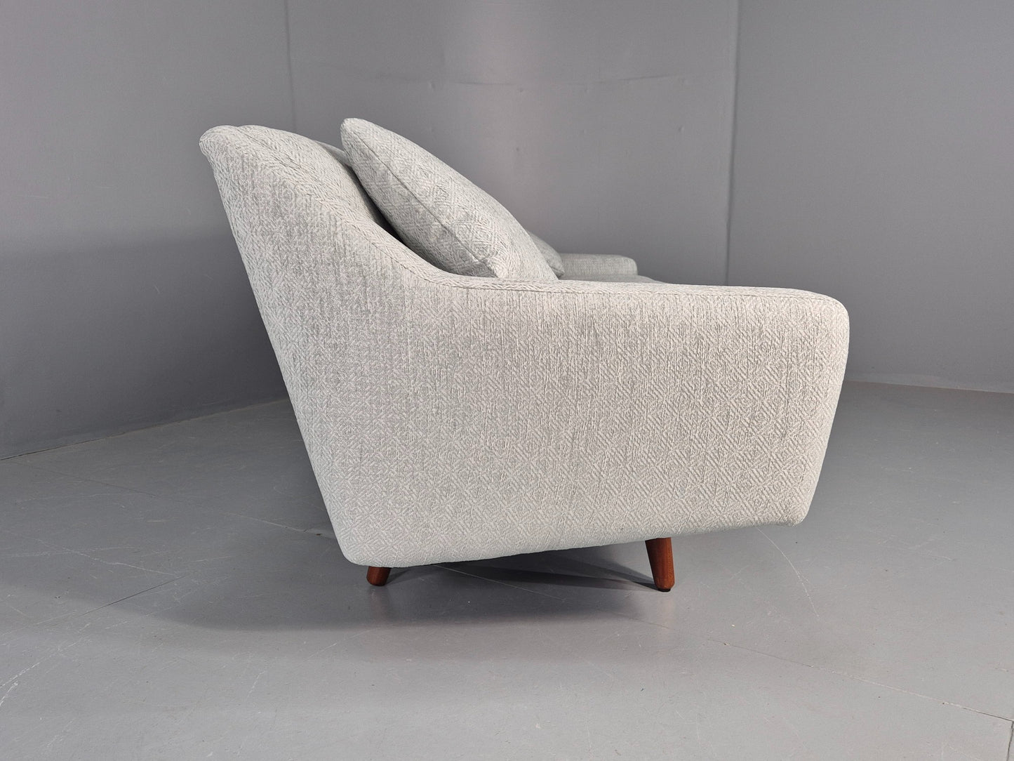 Vintage Mid Century 3 Seat Sofa New Upholstery Teak Legs 1960s EB12169