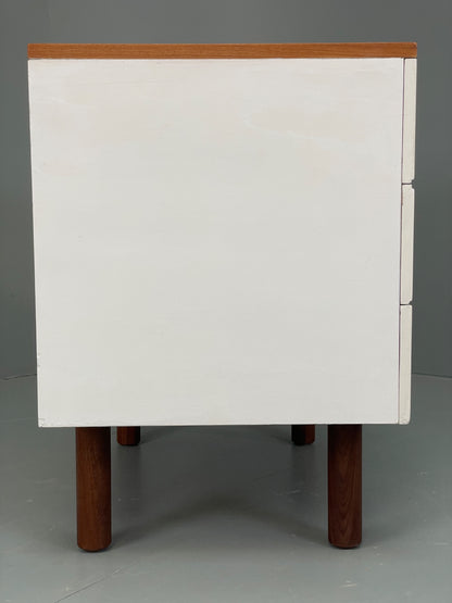 Vintage Chest Of Drawers By Uniflex Teak Retro 1960s Mid Century White EB12961