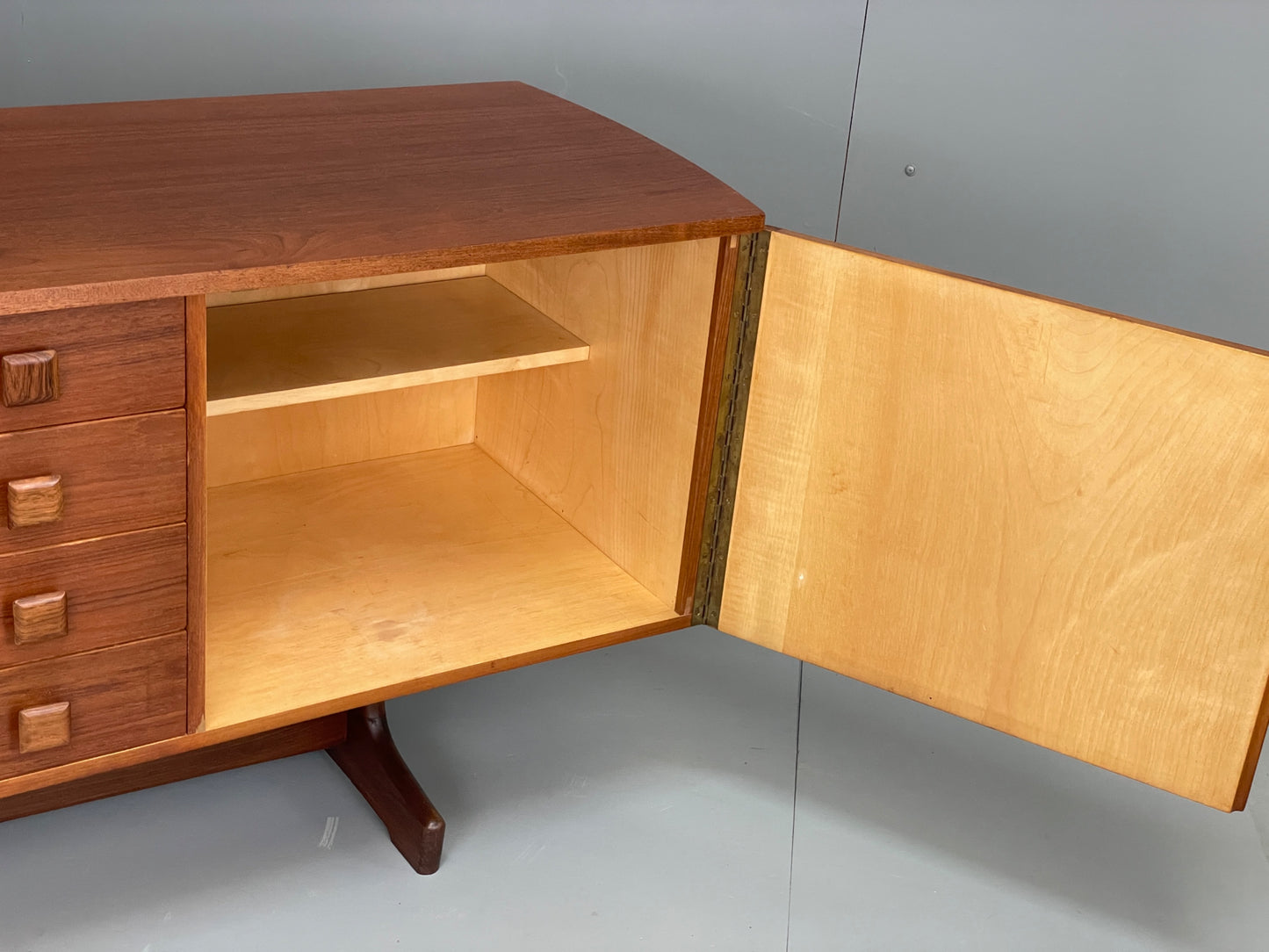 Vintage Teak Sideboard Vanson Mid Century 1960s Walnut Retro Shelving EB12881