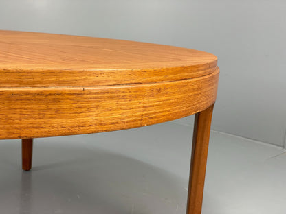 Vintage Circular Coffee Table By Stonehill 1960s Retro Teak Quartered EB12200
