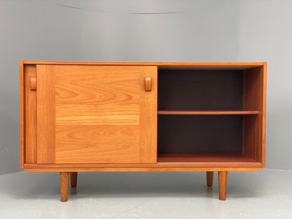 Vintage Teak Sideboard Domino Møbler Danish 1970s Retro Shelving EB12086
