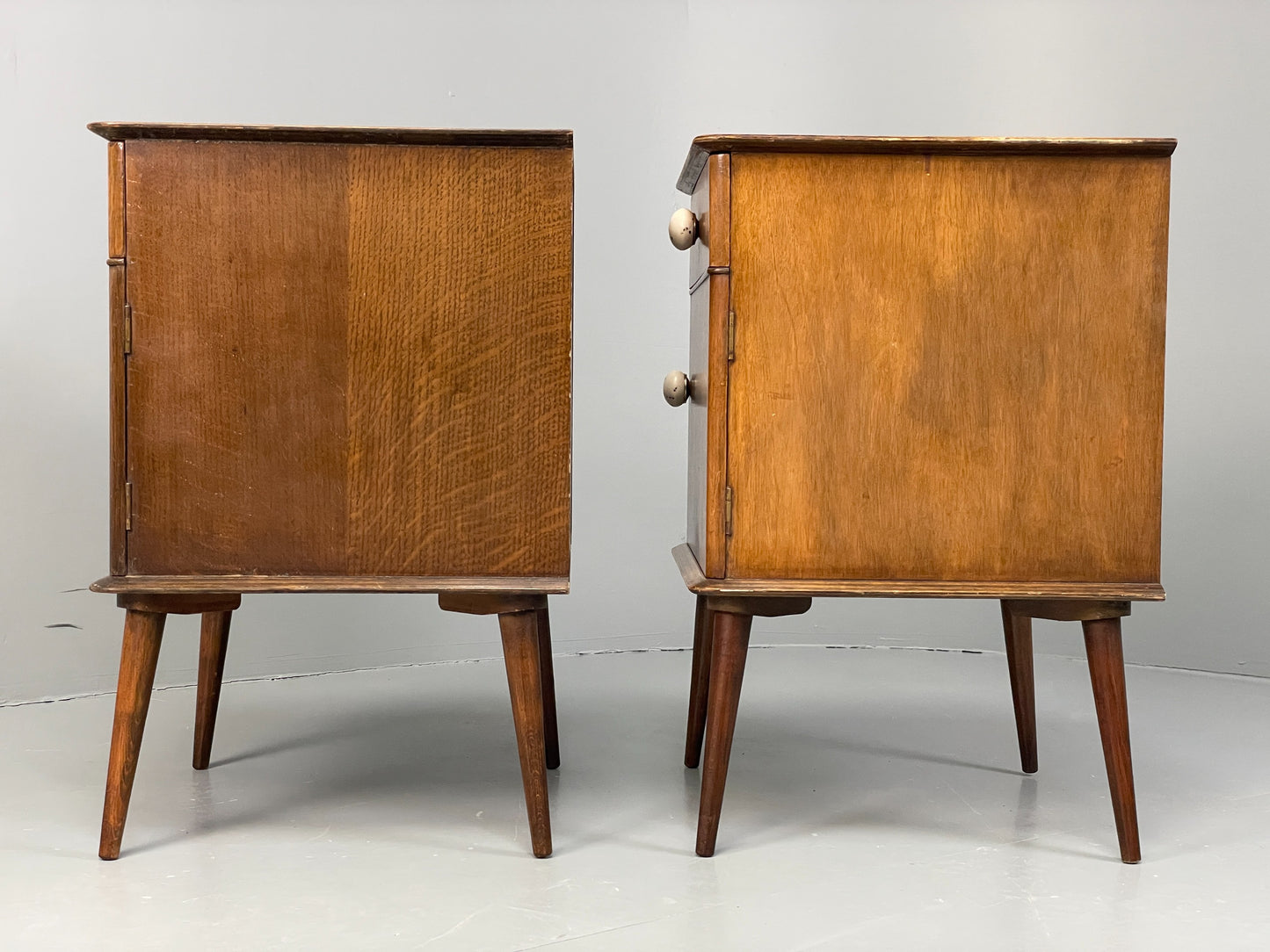 Vintage Bedside Cabinets Pair By Remploy 1950s Mid Century Retro EB12618