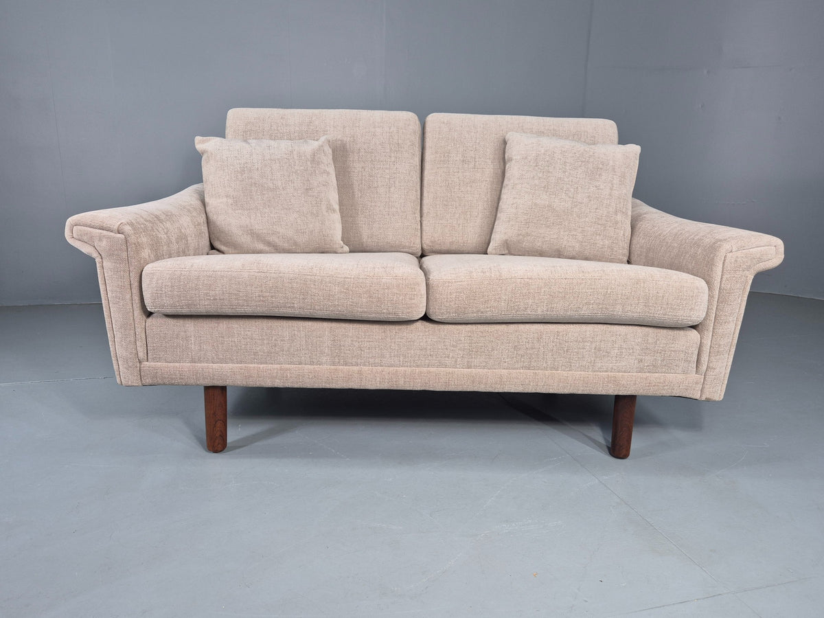 Vintage Danish 2 Seater Sofa Mid Century Original New Upholstery 1960s EB12533