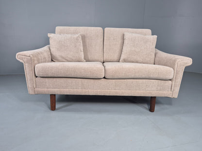 Vintage Danish 2 Seater Sofa Mid Century Original New Upholstery 1960s EB12533