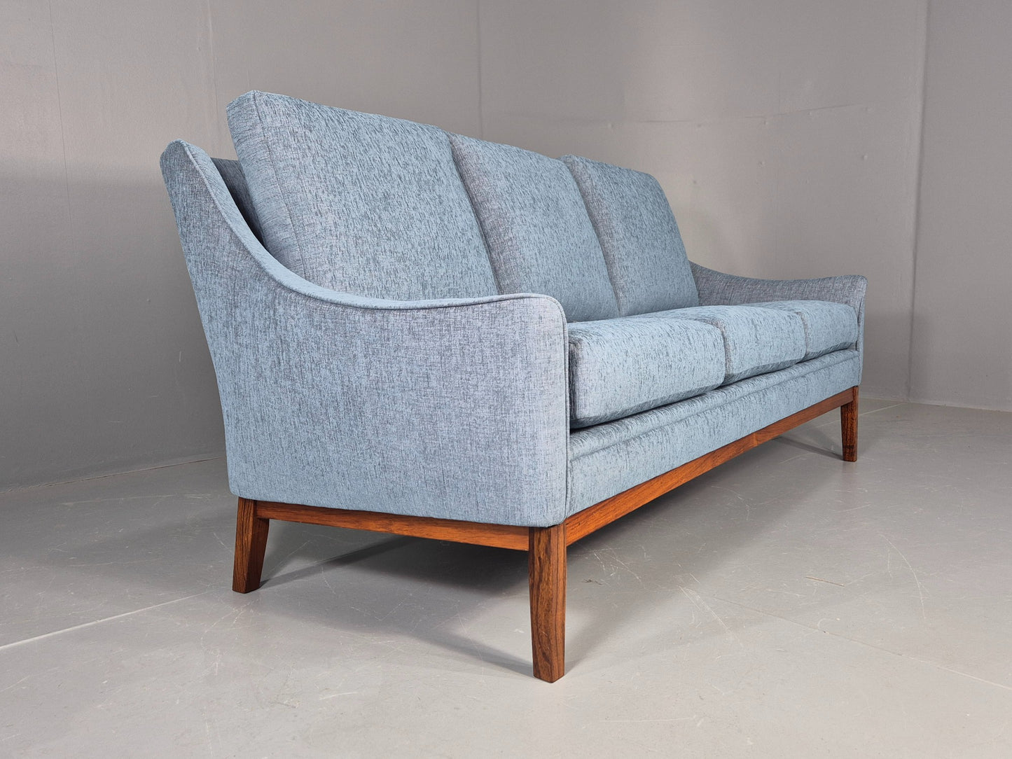 Vintage Danish 3 Seater Sofa New Upholstery 1960s Retro Mid Century EB12171