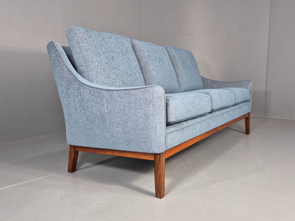 Vintage Danish 3 Seater Sofa New Upholstery 1960s Retro Mid Century EB12171