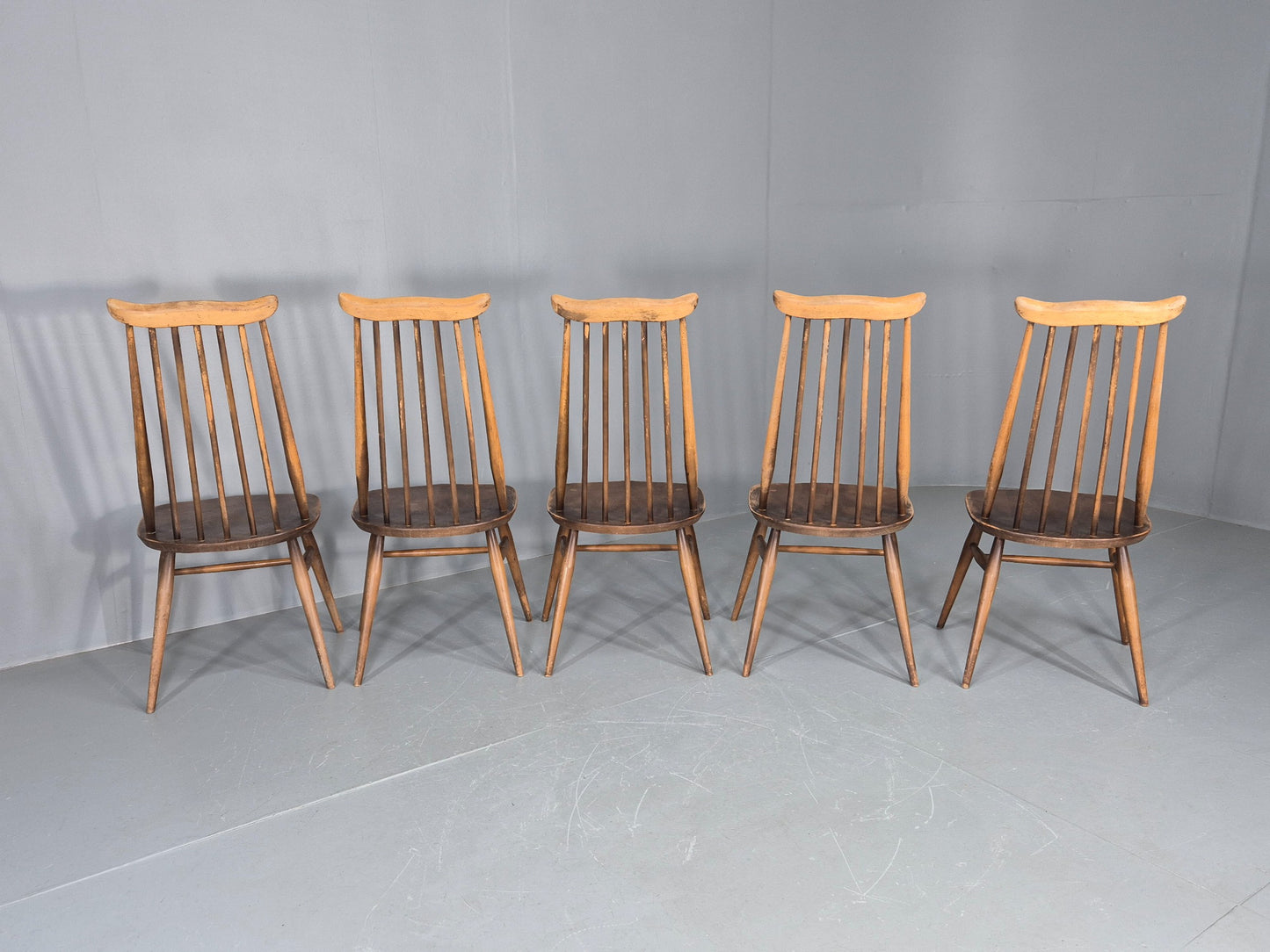 5 Vintage Ercol Goldsmith chairs 1970s Originals EB12464