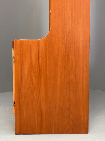 Vintage Teak Wall Unit Jentique 1970s Retro Shelving Glazed EB11971