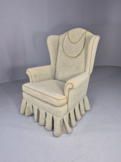 Vintage Danish Wing Back Armchair Cottage Style 1960s Retro Classic EB12672