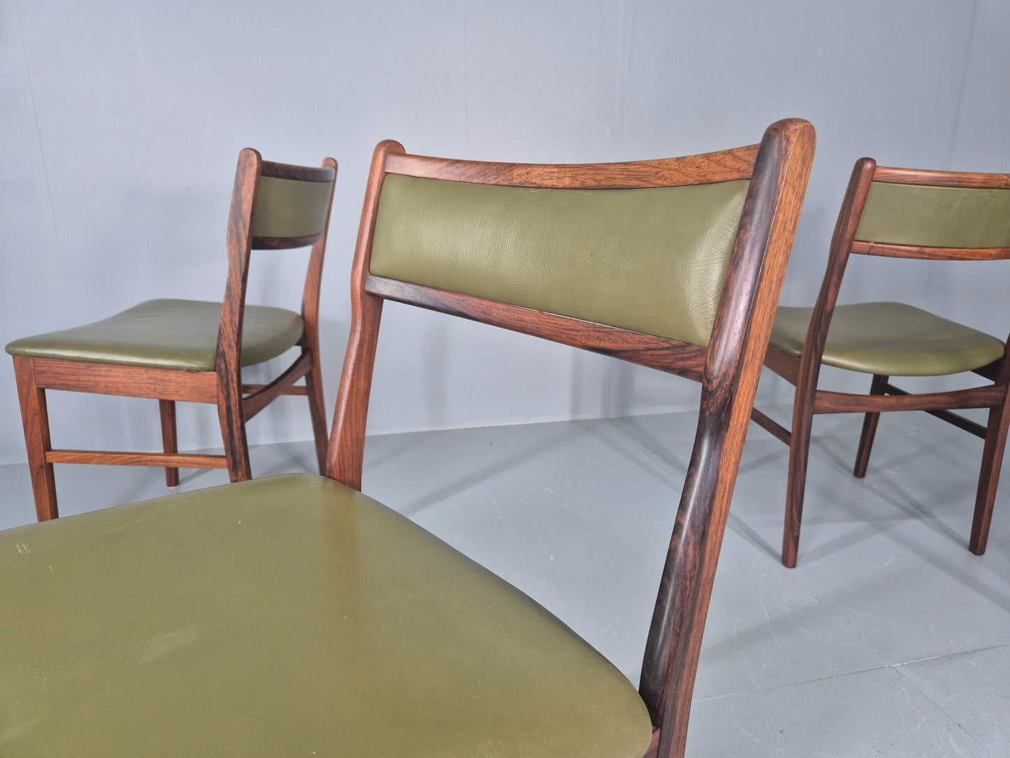 4 Vintage Mid Century Dining Chairs Danish Design Vestervig Eriksen EB12145