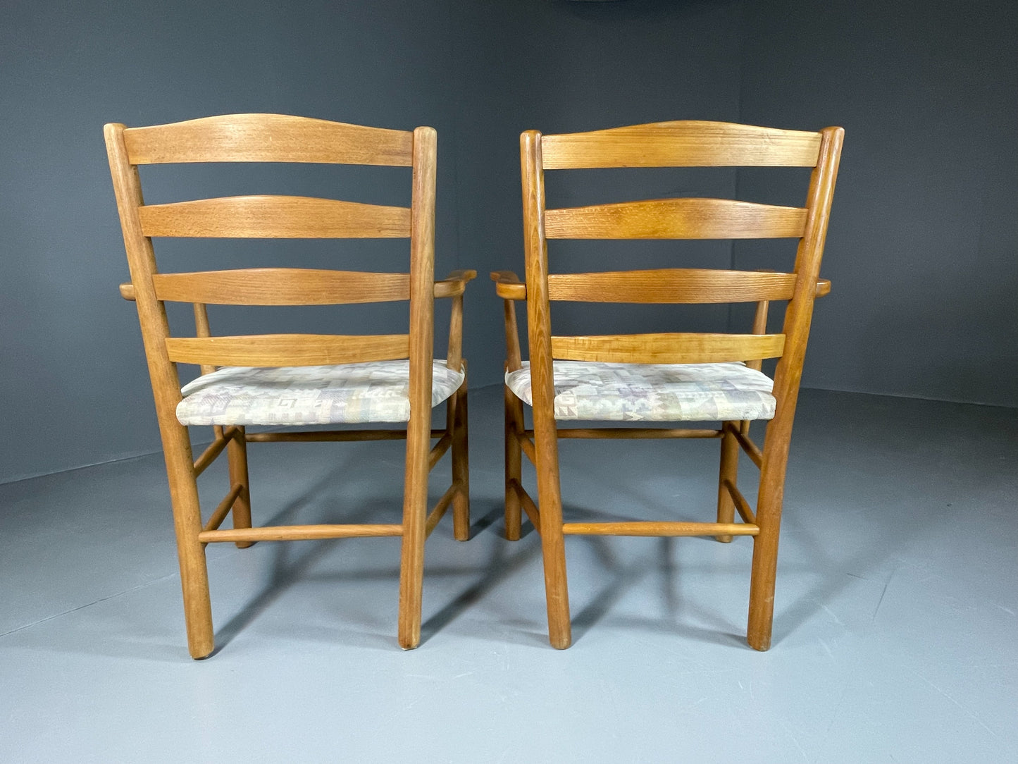 2 Vintage Kaare Klint Church Chairs Fritz Hansen 1930s Retro MCM  EB06017