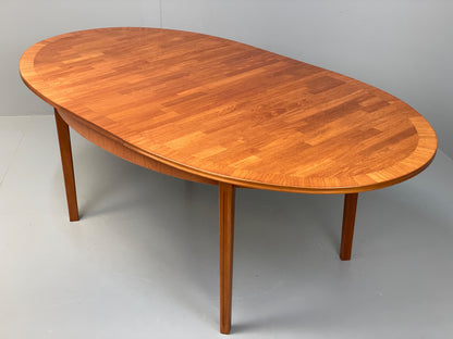 Vintage Teak Dining Table Oval Extending Mid Century Retro W Lawrence EB12953
