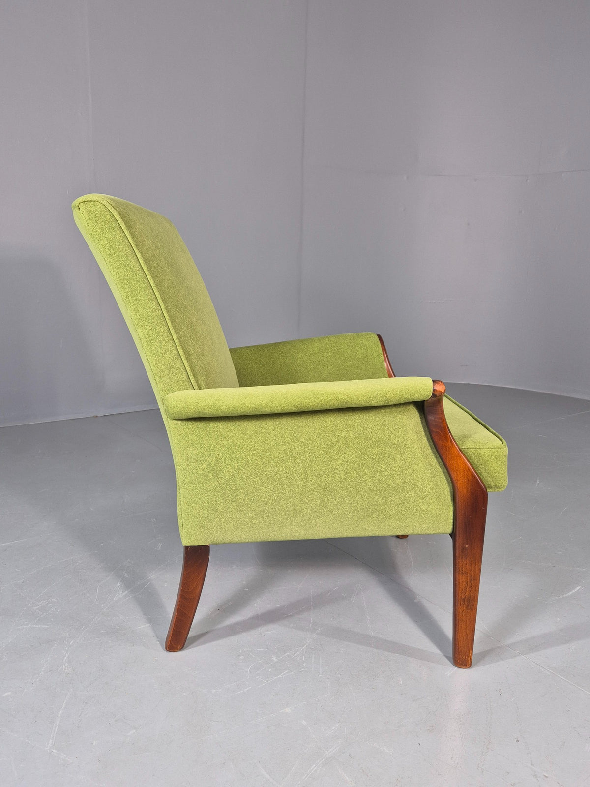 Vintage Parker Knoll PK749 Chair Recent Green Wool Makeover 1960s Retro EB12989