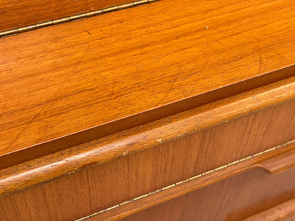 Vintage Teak Writing Desk Bureau 1960s Mid Century Retro Chest Drawers EB12829