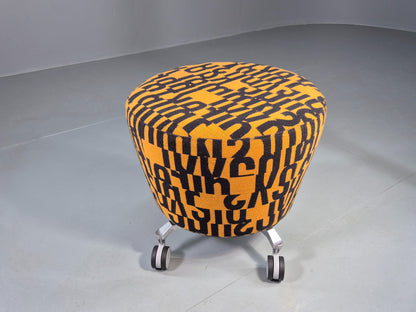 Vintage Orange Box Point Stool Wheely Fun Office Stools EB12237