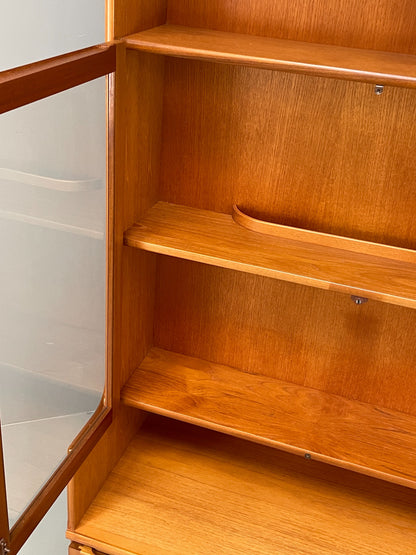 Vintage Nathan Wall Unit Teak Squares 1970s Retro Shelving Glazed EB11968