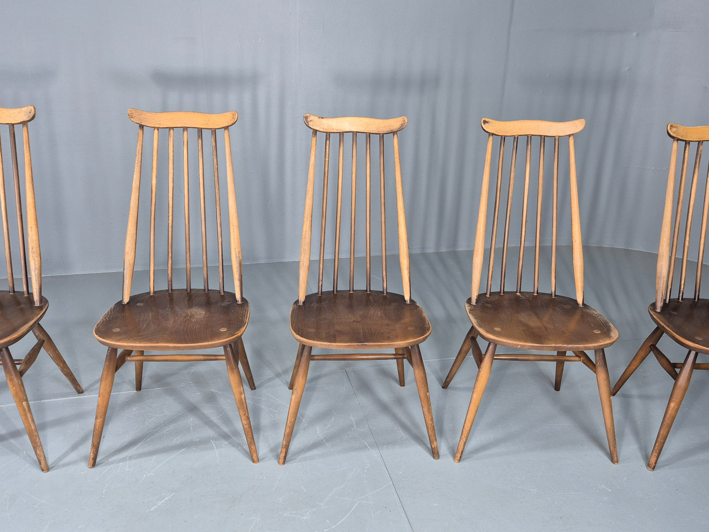 5 Vintage Ercol Goldsmith chairs 1970s Originals EB12464