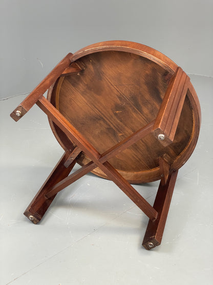 Vintage Circular Side Table Art Deco Style 1950s Retro EB11882