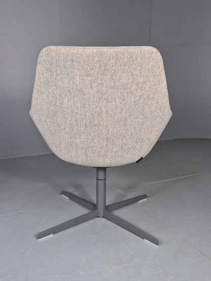 Vintage Swivel Tub Chair Hitch Mylius Modern Design Retro Cream  EB12843