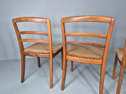 4 Vintage G plan Dining Chairs  Ladder Back Original Seats Teak 1970s EB12174