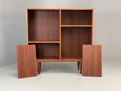 Vintage Danish 1970s Bookcase Mid Century Shelving Retro Darkwood EB12068