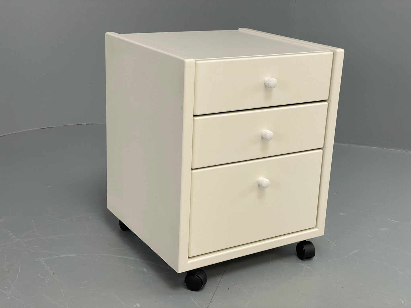 Vintage Hülsta Bedside Cabinet Chest of Drawers White 1990s EB12283