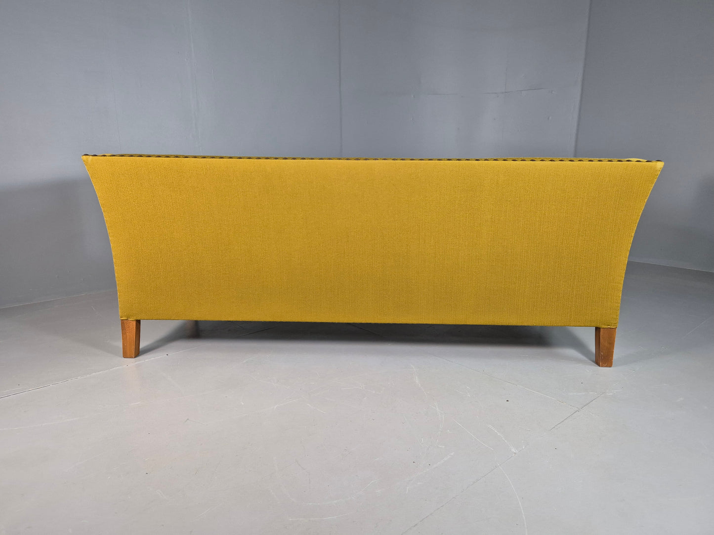 EB7113 Vintage Danish 3 Seat Sofa Yellow Green 1960s MCM Rtero M3SS