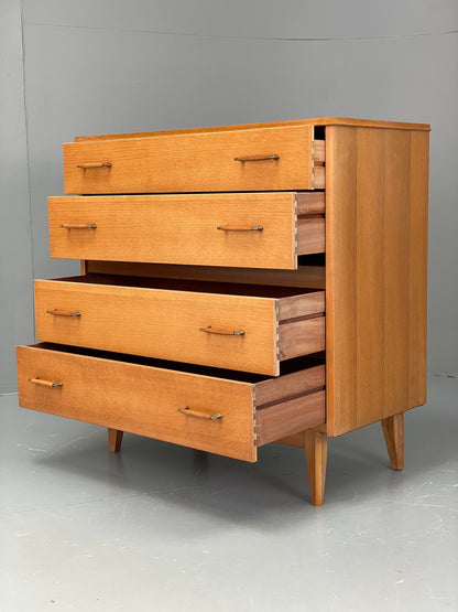 Vintage Chest Of Drawers By Lebus 1960s Oak Veneer Retro Mid Century EB12199