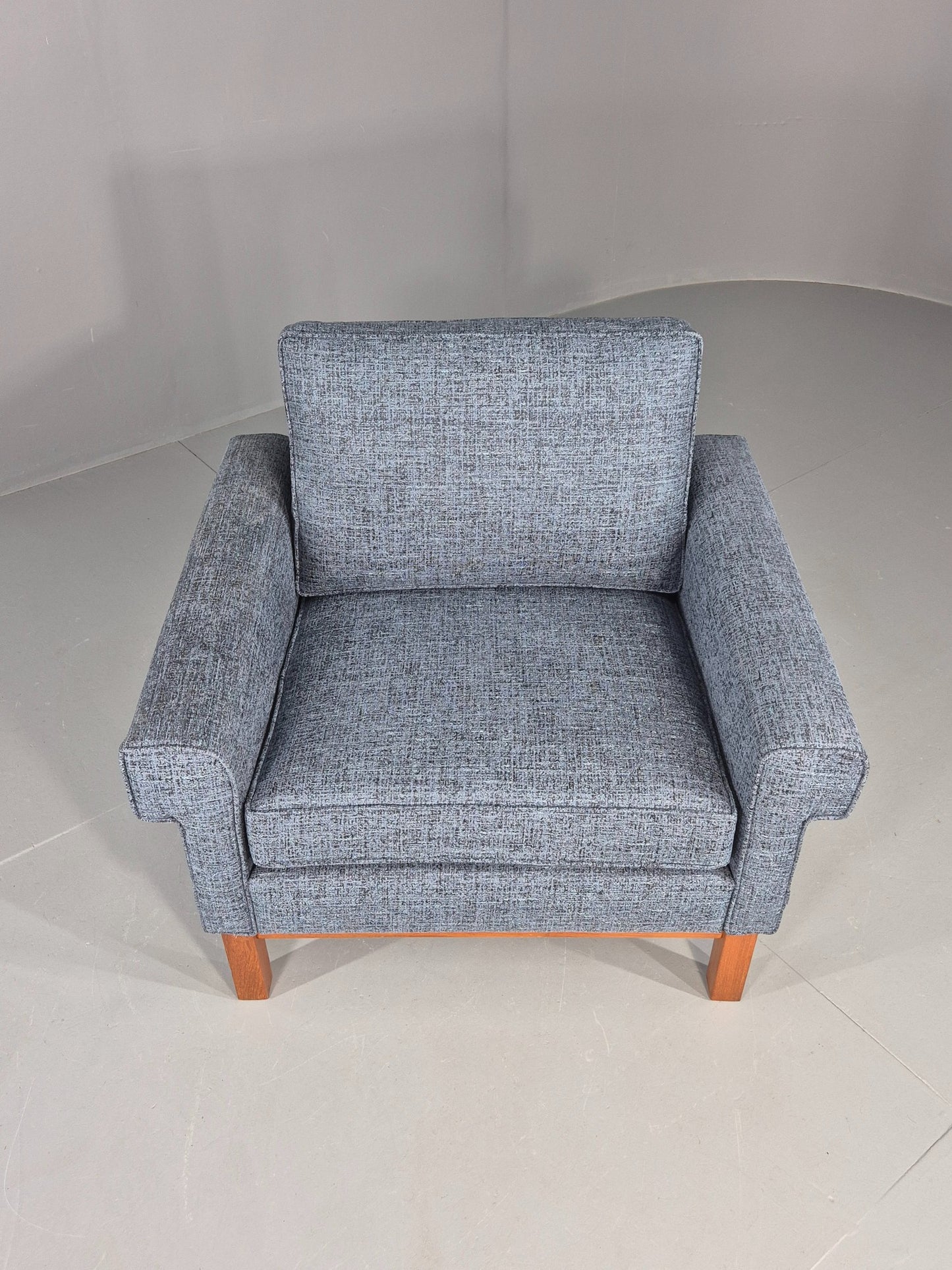 Vintage Mid Century Armchair 1960s Swedish Teak New Upholstery Retro EB11136