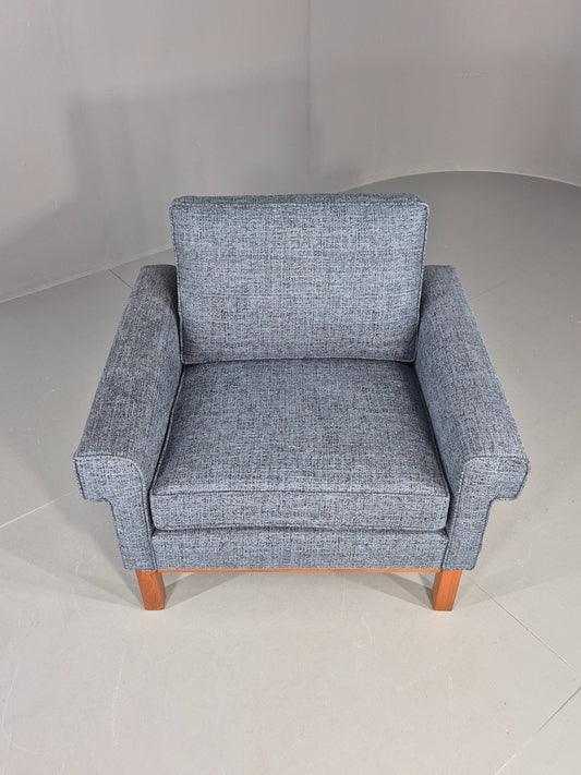 Vintage Mid Century Armchair 1960s Swedish Teak New Upholstery Retro EB11136