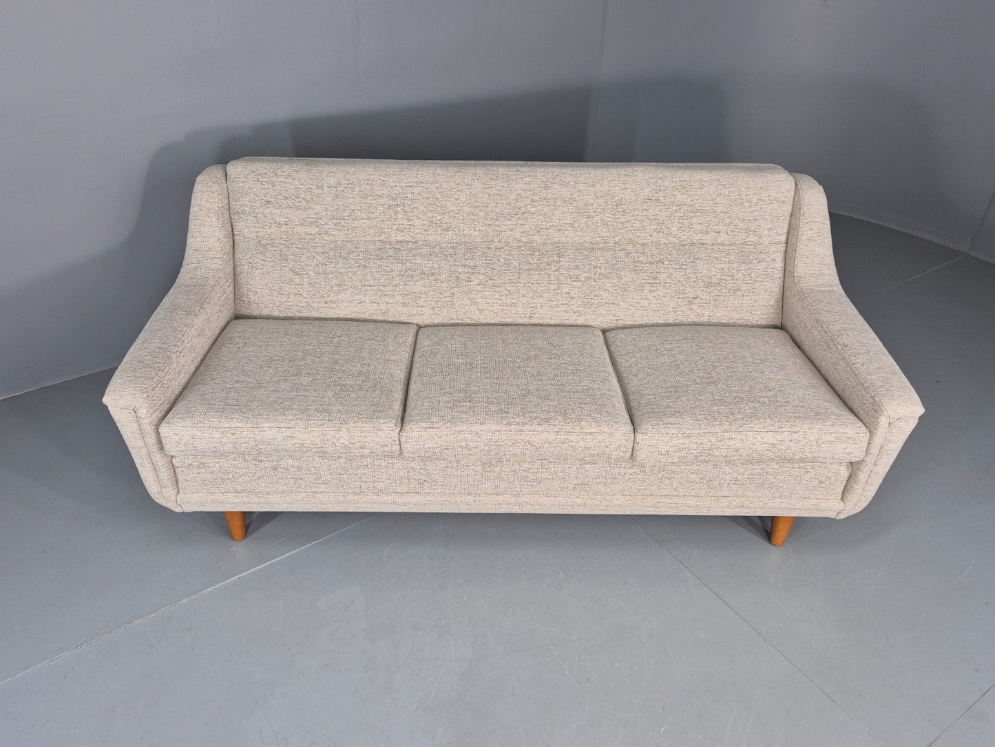 Vintage 3 Seater Midcentury Sofa 1960s Danish New Upholstery Retro EB12262