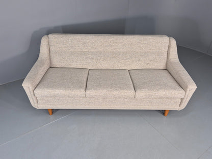 Vintage 3 Seater Midcentury Sofa 1960s Danish New Upholstery Retro EB12262