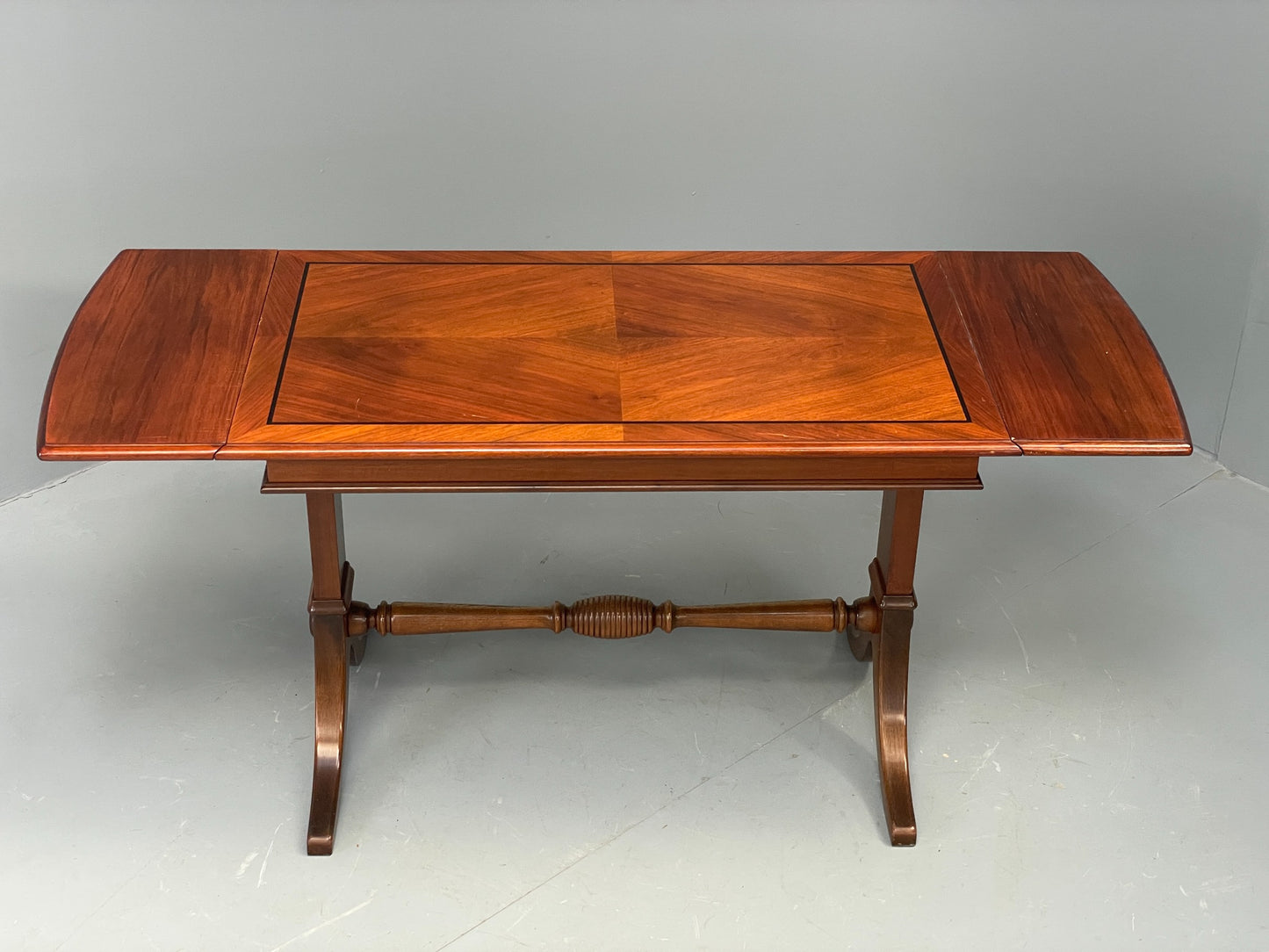 Vintage Walnut Coffee Table Danish 1960s Drop Leaf Retro EB12329