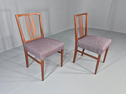 2 Vintage Gordon Russell Dining Chairs New Covers Teak Frames Retro MCM  EB12470