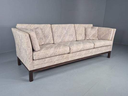 Vintage 3 Seater Sofa 1980s Danish Design Geometric Pattern Retro MCM Eb12581