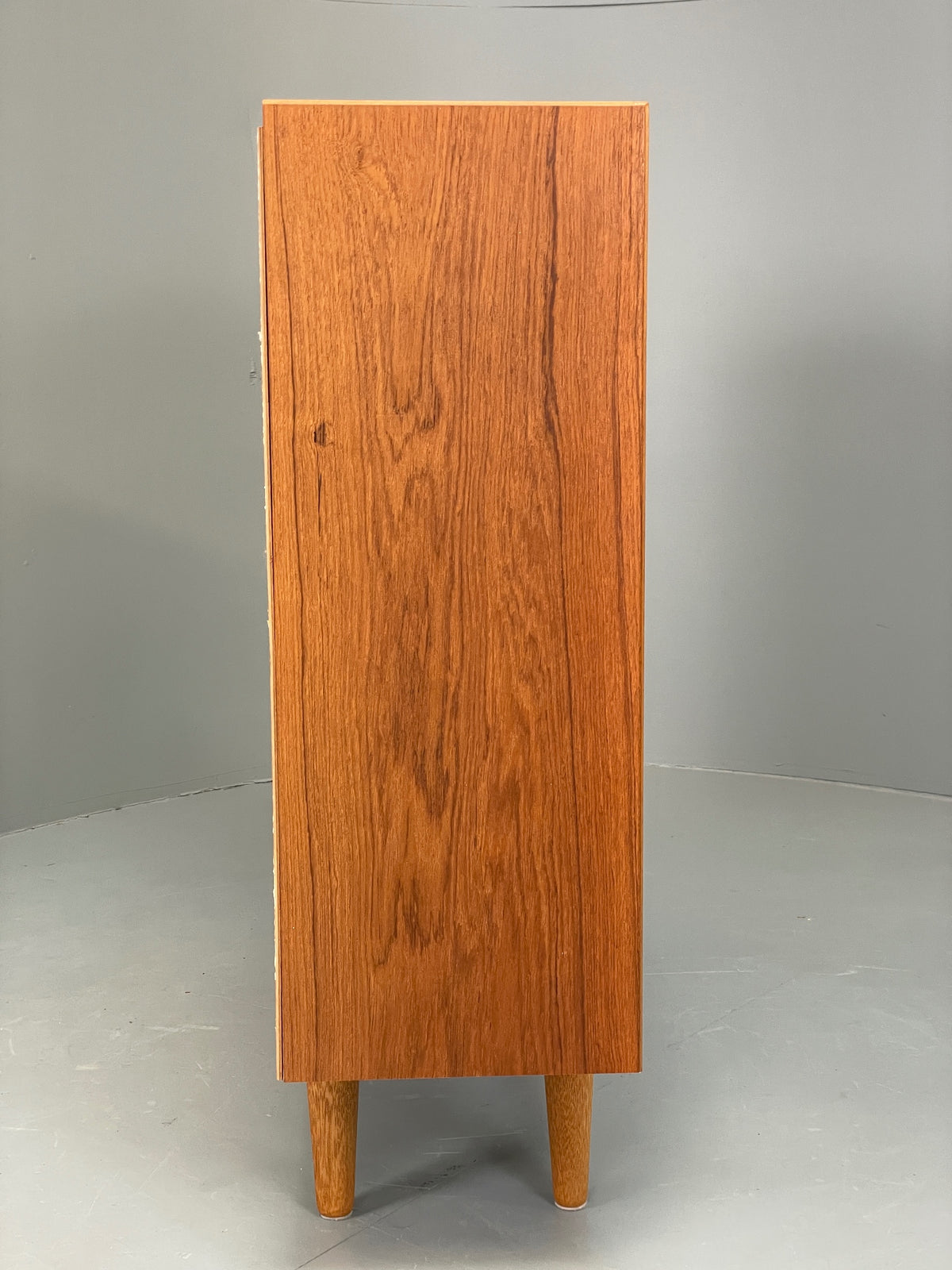 Vintage Teak Bookcase 1970s Retro Sliding Doors Gibbs Furniture Shelving EB13153