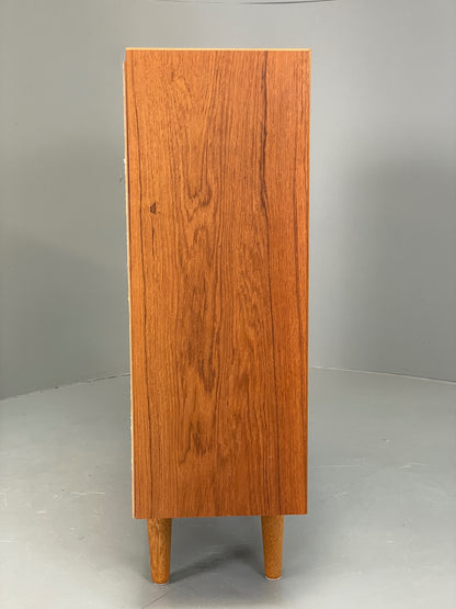 Vintage Teak Bookcase 1970s Retro Sliding Doors Gibbs Furniture Shelving EB13153