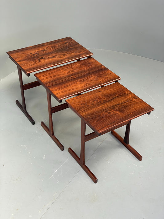 Vintage Danish Nesting Tables By Kai Kristiansen Mid Century 1960s EB12353