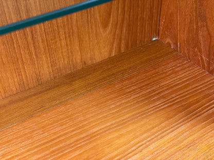 Vintage G Plan Bookcase Teak 1970s Glazed Doors Shelving Mid Century EB12972