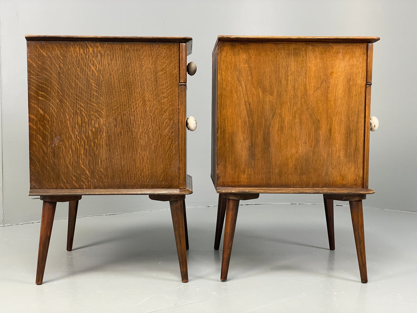 Vintage Bedside Cabinets Pair By Remploy 1950s Mid Century Retro EB12618