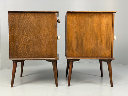 Vintage Bedside Cabinets Pair By Remploy 1950s Mid Century Retro EB12618