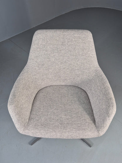 Vintage Swivel Tub Chair Hitch Mylius Modern Design Retro Cream EB12841