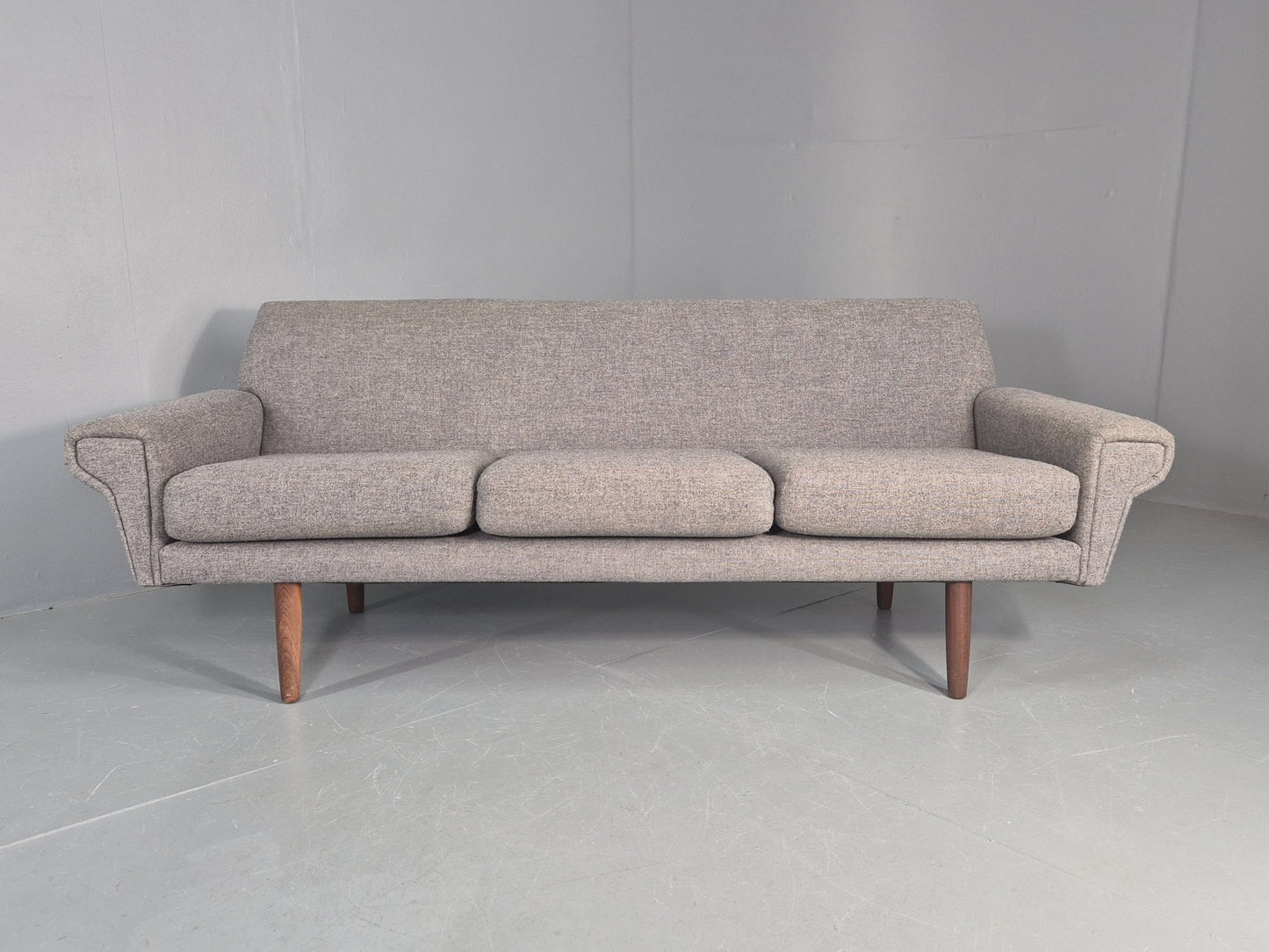 Vintage 3 Seater Sofa Mid Century Danish 1960s Retro Reupholstered EB12170