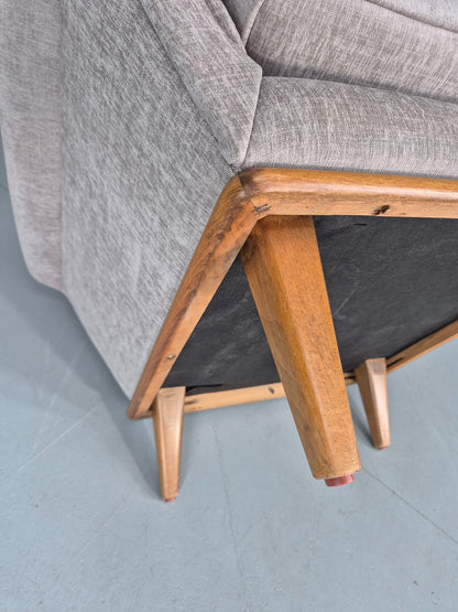 Vintage Mid Century Lounge Chair New Upholstery Swedish 1960s Design EB11108