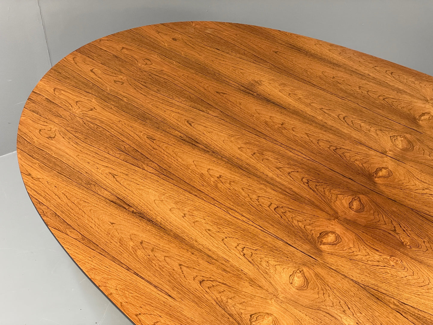 Vintage Arkana Tulip Table Oval Aluminium Base 1960s Maurice Burke EB11877