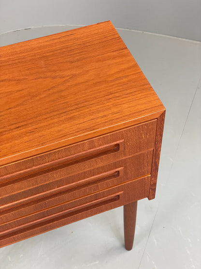 Vintage Chest Of Drawers Teak 1960s Danish Mid Century Small Bedside EB12606